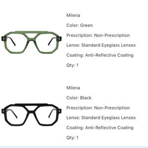 Zeelool Milena Aviator Glasses (Green and Black)